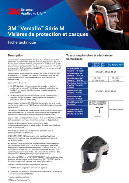 3M™ Chin strap for helmet with motorized respiratory system for 3M™ Versaflo™ M-series helmets, M-959