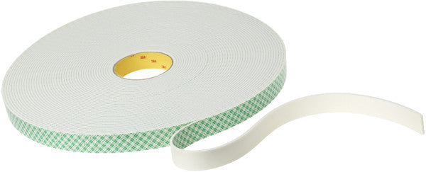 3M™ Dubbelzijdige Urethaan Schuimtape 4032, Wit, 19 mm x 10 m, 0.8 mm