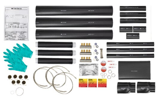 3M™ 93-FS 236-3/M2 QS2000E Transition Joint, Paper-insulated/Plastic-insulated Cable, 12/20 kV, 3x 50 - 240 / 3x 1x 50 - 240 mm², Screw Connector