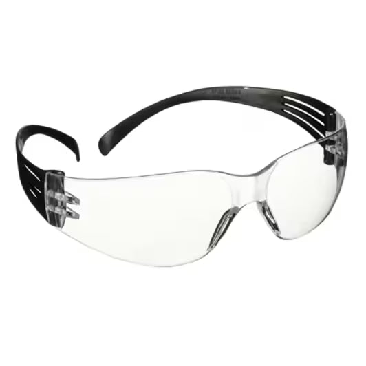 3M™ SecureFit™ 100 Veiligheidsbril, zwart montuur, krasbestendige, heldere lenzen, SF101AS-BLK-EU, 5/verp., 20 verp./doos