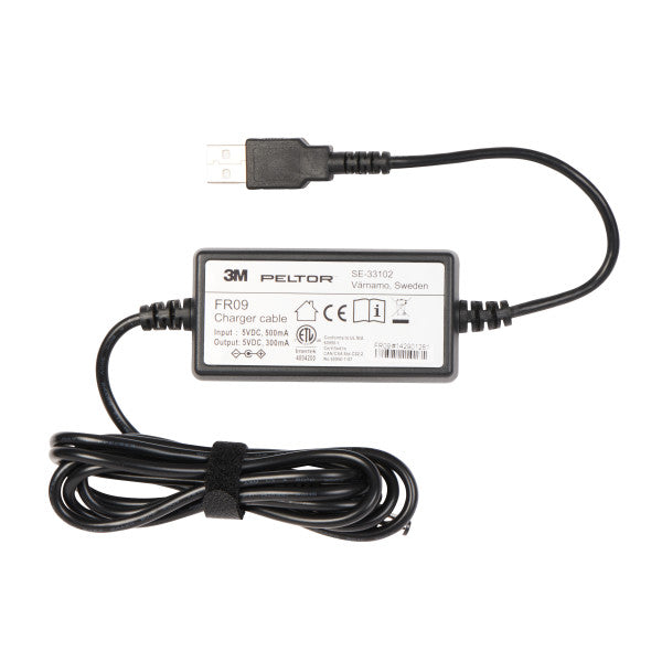 3M™ PELTOR™ USB-laadkabel, FR09 voor Lite-Com BRS-headsetbatterij ACK053