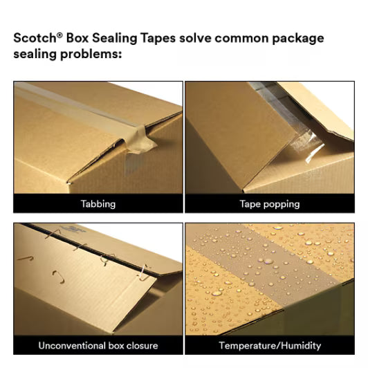 Scotch® Heavy Duty Packaging Tape 375+, Transparent, 72 mm x 914 m
