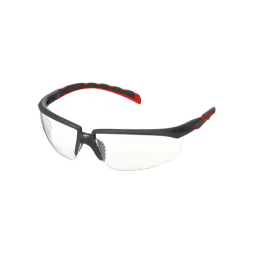 3M™ Solus™ Serie 2000, S2001SGAF-ROOD, grijs/rode veren, Scotchgard™ condenswerende coating, heldere AC-AK‑lenzen, 20/doos