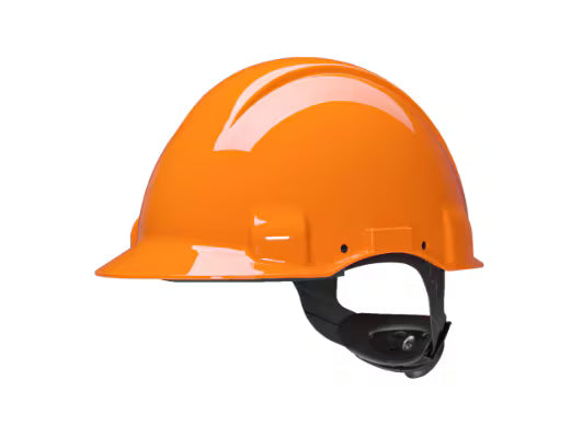 3M™ Veiligheidshelm, Uvicator, ratelverstelling, zonder ventilatie, 440 V diëlektrisch, kunststof zweetband, oranje, G3001NUV-OR