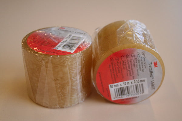 3M™ Temflex™ 1500 Vinyl Electro-Isolatieband, Transparant, 50 mm x 10 m, 0,15 mm