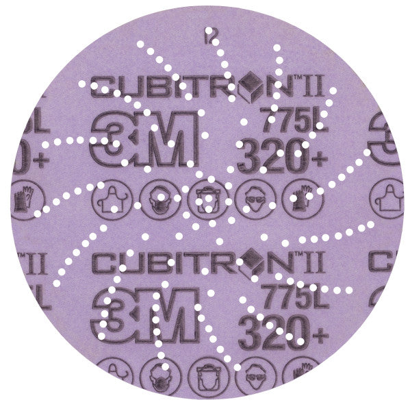3M Xtract™ Cubitron™ II film disc 775L, 127 mm, 320+ 500LG, 50 per inner pack, 250 per case