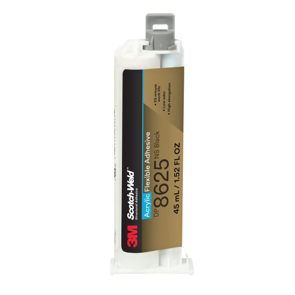 3M™ Scotch-Weld™ Flexible Acrylic Adhesive DP8625NS, Black, 45 ml Duo-Pak