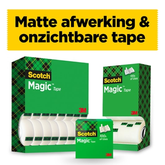 Scotch® Magic™ Invisible Tape, 1 roll, 25 mm x 66 m