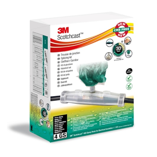 3M™ Scotchcast™ 92-NBA GS Giethars-Lijnverbindingsmof, maat 4, 0.6/1 kV, 4x 25 - 50 / 5x 16 - 35 mm², 2/doos