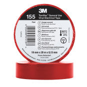 3M ™ TEMFLEX ™ VINYL -CRADE 155 - Rot - 19 mm x 20 m | Rabattpalette A 7000 Stücke