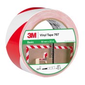 3M ™ Warnmarkierungsband 767 - Rot/Weiß - 50 mm x 33 m - individuell und bequem verpackt | Rabattpalette A 648 Stücke