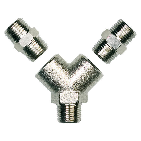 3M™ Koppeling 2 uitgangen 3/8"BSP vrouwelijk incl. mannelijke ad