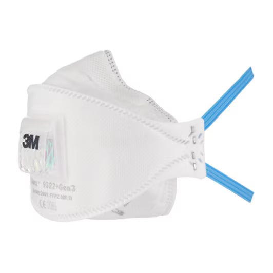3M™ Aura™ Dust Mask, FFP2, with valve, bulk packaging, 9322+Gen3