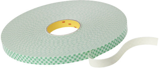 3M™ Double-sided Urethane Foam Tape 4032, White, 15 mm x 66 m, 0.8 mm