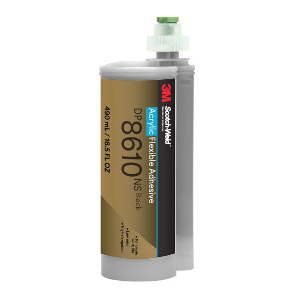 3M™ Scotch-Weld™ Flexible Acrylic Adhesive DP8610NS, Black, 490 ml Duo-Pak