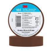 3M ™ TEMFLEX ™ Vinyl -Insolation Band 165 - Braun - 19 mm x 25 m | 1 Exagus von 100 Rollen
