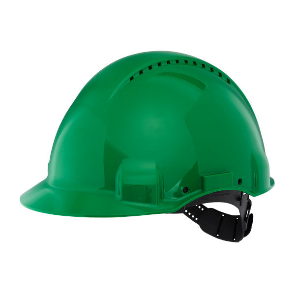 3M™ Safety Helmet, Uvicator, Pinlock, Ventilation, Plastic Sweatband, Green, G3000CUV-GP