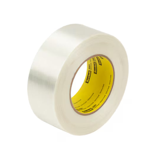 Scotch® High Performance Fiber Reinforced Tape 8981, Transparent, 38 mm x 50 m, 0.17 mm