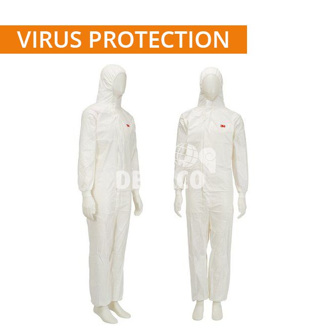 3M wegwerpoverall 4545 wit categorie 3 type 5/6 maat L virus bescherming