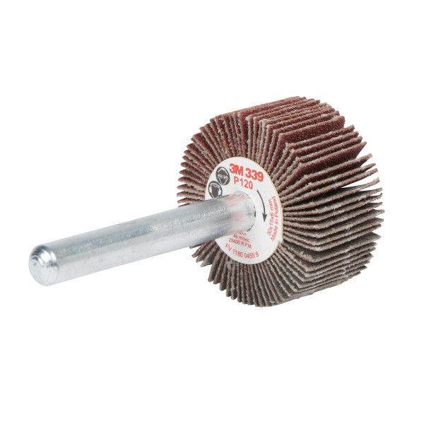3M™ Flap Wheel with Shank 339SM, Ø 30 mm x 15 mm, P120