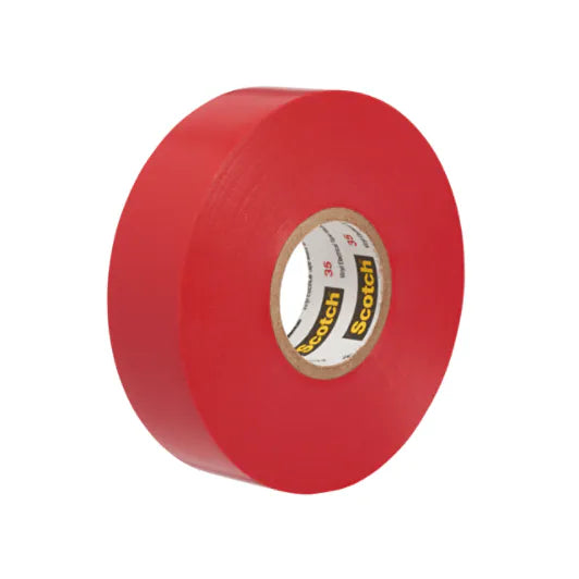 Scotch® 35 Vinyl Electrical Insulation Tape, Red, 19 mm x 20 m, 0.18 mm