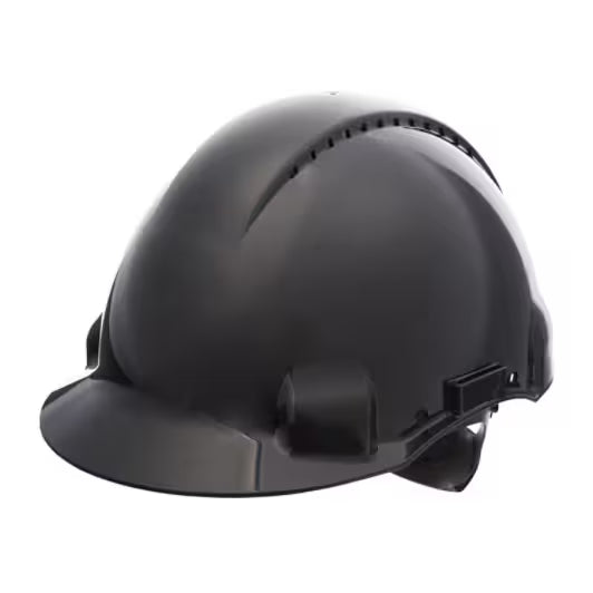 3M™ Veiligheidshelm, Uvicator, ratelverstelling, ventilatie, kunststof zweetband, zwart, G3000NUV-SV