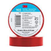 3M ™ TEMFLEX ™ Vinyl -Insolation Band 165 - Rot - 19 mm x 20 m | Rabattpalette und 6000 Stücke
