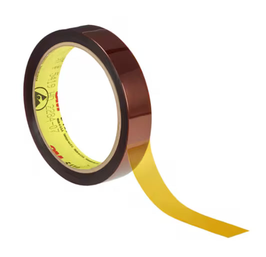 3M™ Low Static Polyimide Film Tape 5419, Gold, 9,5 mm x 33 m x 0.07 mm, 24 Rolls/Case
