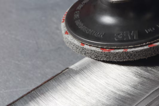 Scotch Brite™ Roloc™ Deburr and Finish PRO Unitized Wheel DP-UR, 76 mm x 3.2 mm, No Hole, 4C MED+