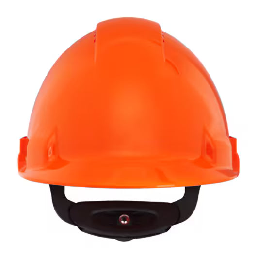 3M™ Safety Helmet, Uvicator, ratchet adjustment, ventilation, plastic sweatband, orange, G3000MUV-OR