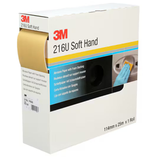 3M™ Soft Hand Abrasive Roll 216U, 114 mm x 25 m, P500, 50338