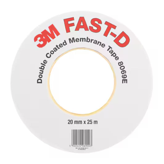 3M™ Flexibele dubbelzijdige Afdichtingstape 8069E - FAST-D, Lichtbruin, 20 mm x 25 m, 0.47 mm