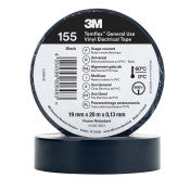3M ™ TEMFLEX ™ Vinyl -Insolation Band 155 - Schwarz - 19 mm x 20 m | 1 Exagus von 100 Rollen