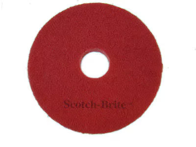 Scotch-Brite™ Vloerpads, Rood, 432 mm, 5/Doos