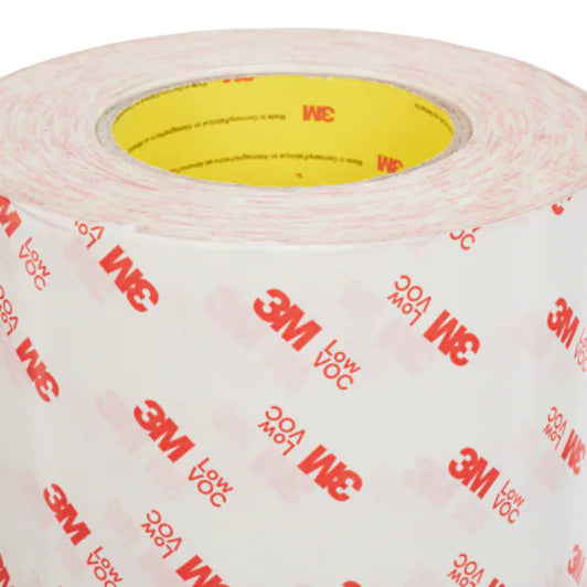 3M™ Low VOC Fabric Reinforced Double-Sided Tissue Tape 99015LVC, Transparent, 1500 mm x 50 m, 0.15 mm