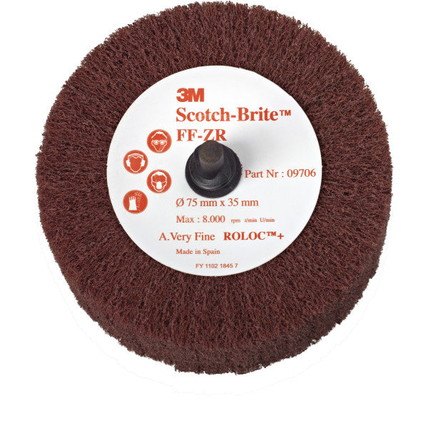 Scotch-Brite™ Clean &amp; Finish Flap Wheel CF-FB, 150 mm x 50 mm x 50.8 mm, 5A VFN