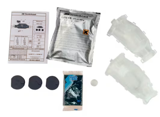 3M™ Scotchcast™ FR 92-NBBU Giethars-Aftakmof, maat 1, Y-Vorm, 0.6/1 kV, 4x2.5-4x16/5x1.5-5x10 mm², 10/doos