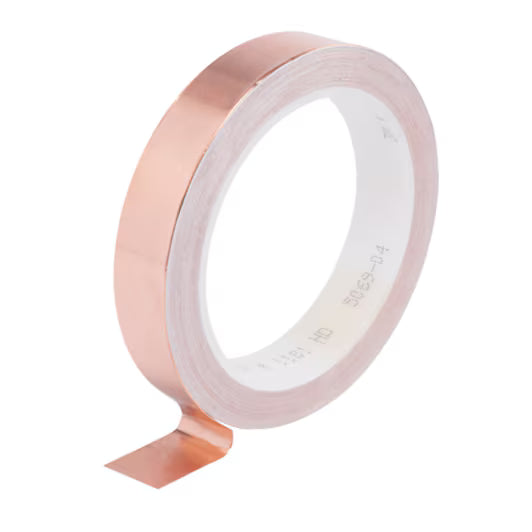 3M™ ET 1181 Koperfolie, glad, met geleidende lijm, Koper, 19 mm x 16,5 m x 0,07 mm