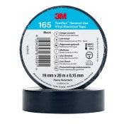 3M ™ TEMFLEX ™ Vinyl -Insolation Band 165 - Schwarz - 19 mm x 20 m | 1 Exagus von 100 Rollen