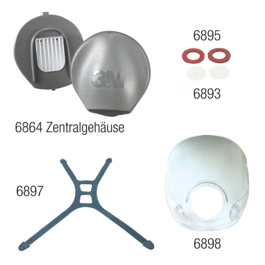 3M™ Middle Adapter Seal for Reusable Mask, for 3M™ Reusable Full Face Mask 6000 Series, 6896