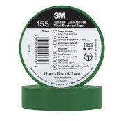 3M ™ TEMFLEX ™ Vinyl -Insolation Band 155 - Grün - 19 mm x 20 m | 1 Exagus von 100 Rollen