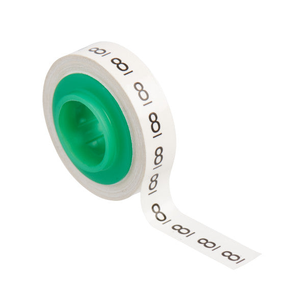 3M™ ScotchCode™ SDR-8 Cable Marking Refill Rolls, Number "8", 10x Retail Packaging