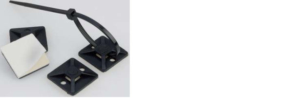 3M™ Scotchflex™ CTS-18 BC Cable Tie Mount, Black, 23 mm x 14 mm, 17.5 mm