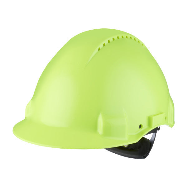 3M™ Veiligheidshelm, Uvicator, ratelverstelling, ventilatie, kunststof zweetband, Hi-Viz, G3000NUV-GB