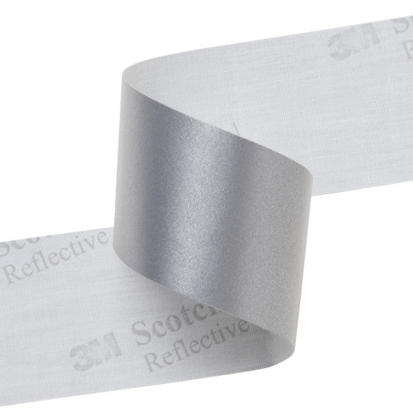 3M™ Scotchlite™ Reflective Material 8910 Silver Fabric, 25.4 mm X 100 m,12 Rolls/Case, No Logo