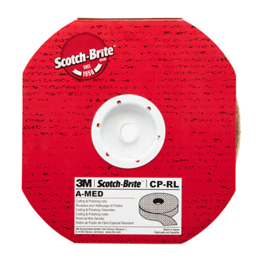 Scotch-Brite™ Cut &amp; Polish Abrasive Roll CP-RL, 25 mm x 5 mm, A MED