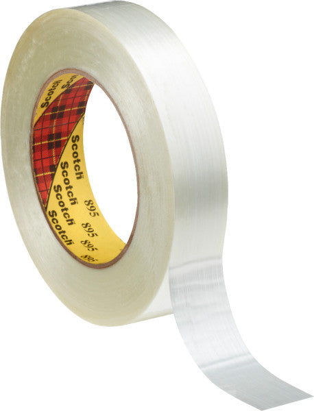 Scotch® Vezelversterkte tape 895, Transparant, 25 mm x 50 m, 0.15 mm