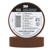 3M ™ TEMFLEX ™ Vinyl -Insolation Band 155 - Braun - 19 mm x 20 m | Rabattpalette A 7000 Stücke