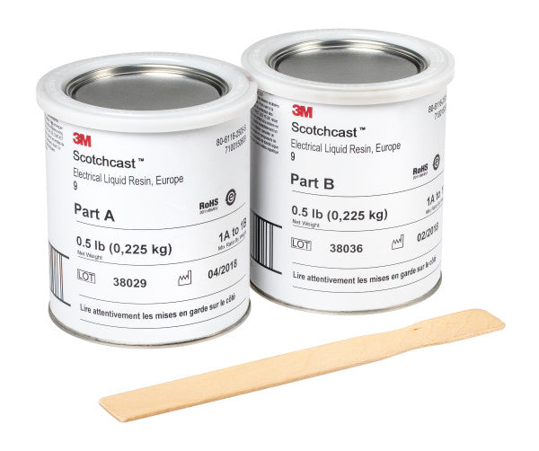 3M™ Scotchcast™ 9N Epoxy-Vloeibare Hars, Bruin, Deel A+B, 0,45 kg