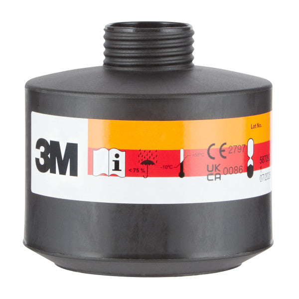 3M™ Gas/damp-patroon en deeltjesfilter met DIN-schroefdraad CF32-reactor HgP3 R D, DT-4049E